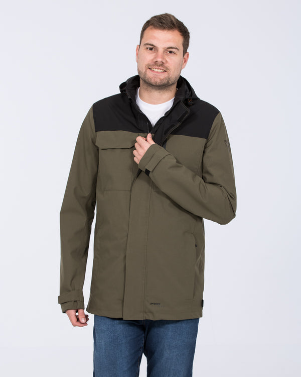 Redpoint Luke Tall Hooded Jacket (black/olive)