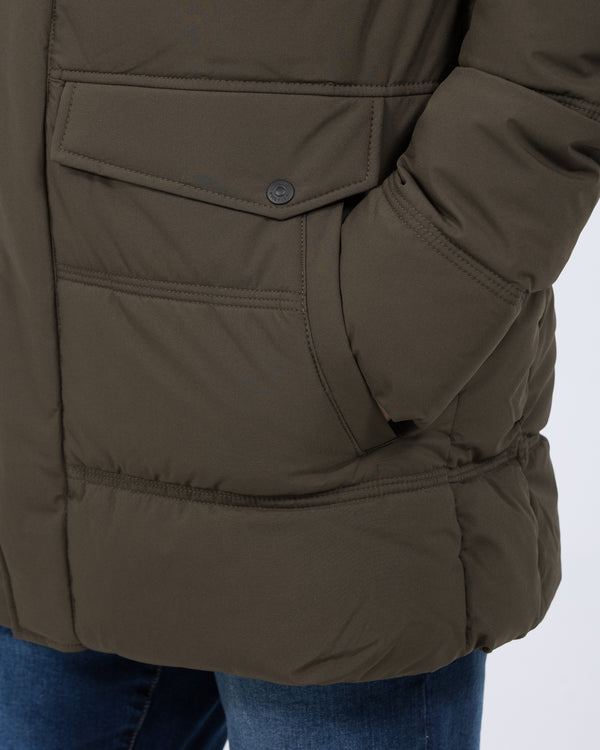 Cabano Tall Water Resistant Padded Jacket (olive)