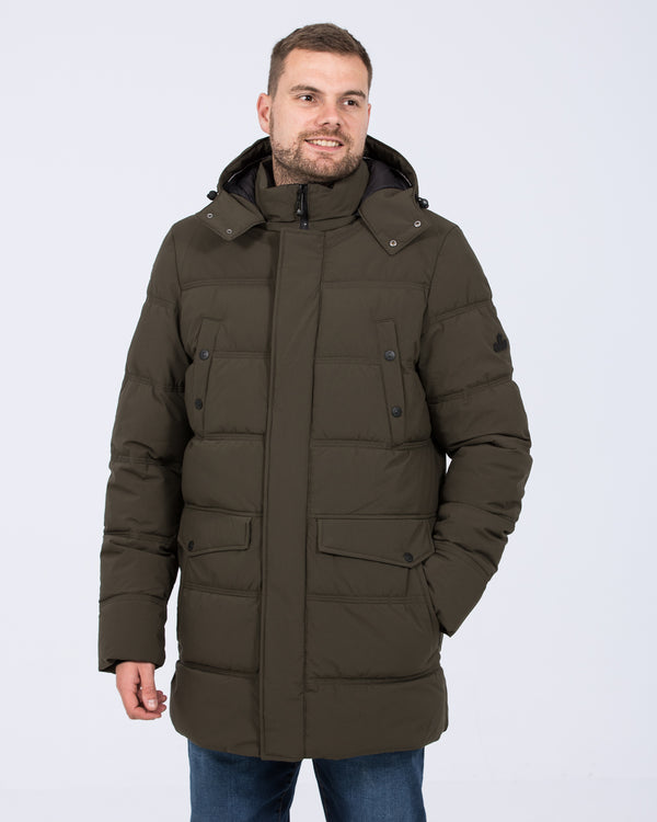 Cabano Tall Water Resistant Padded Jacket (olive)