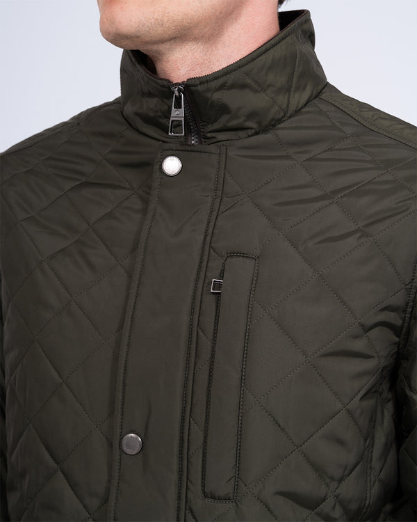 Redpoint Barnet Hohe wasserabweisende Steppjacke (dunkeloliv)