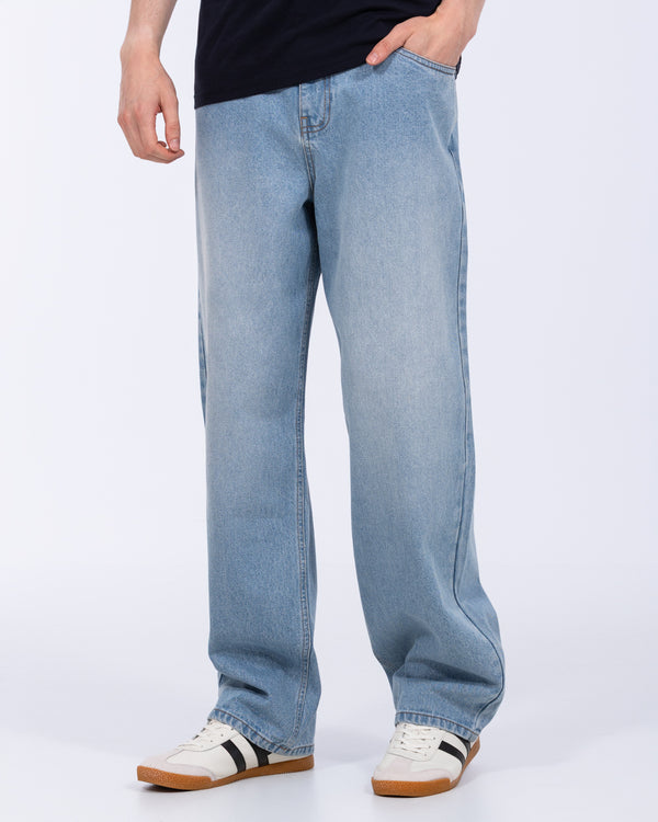 2t Akir Tall Baggy Fit Jeans (Stone Wash)
