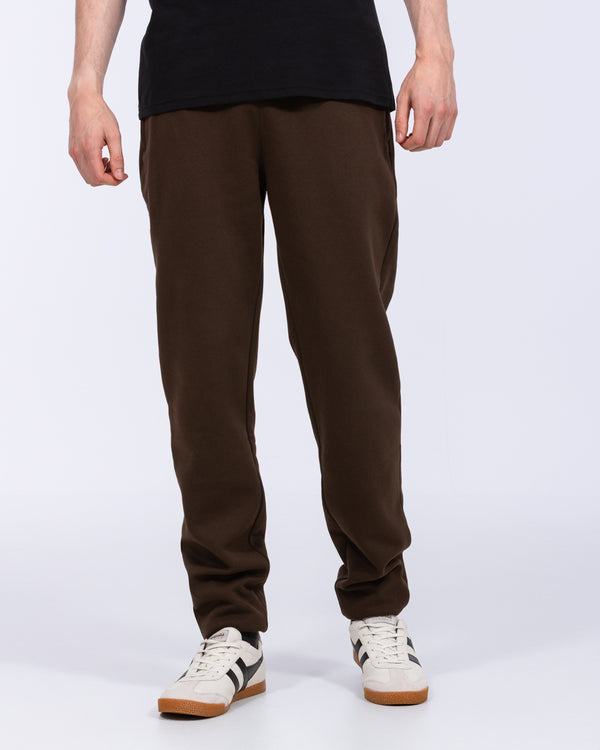 2t Shaun lange joggingbroek met regular fit (chocoladebruin)