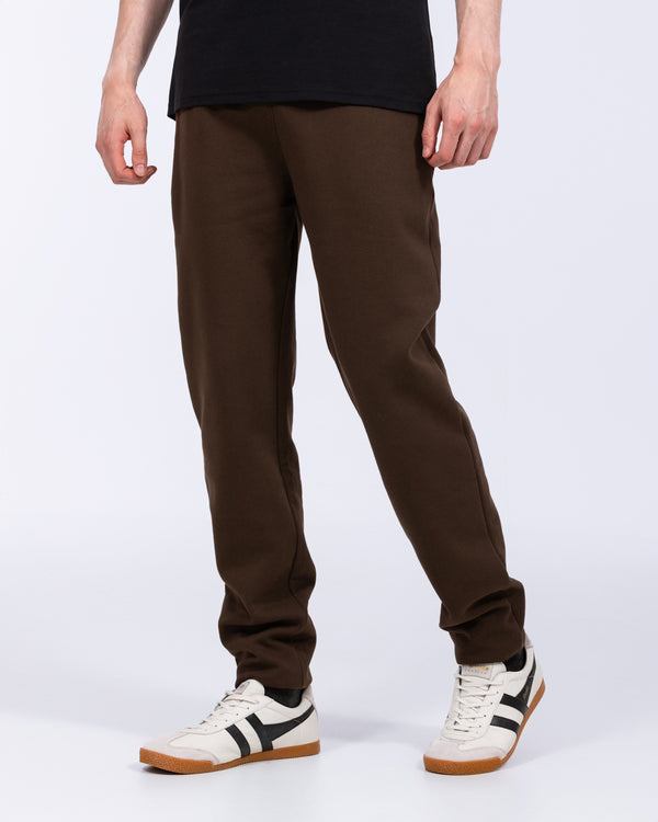 2t Shaun lange joggingbroek met regular fit (chocoladebruin)