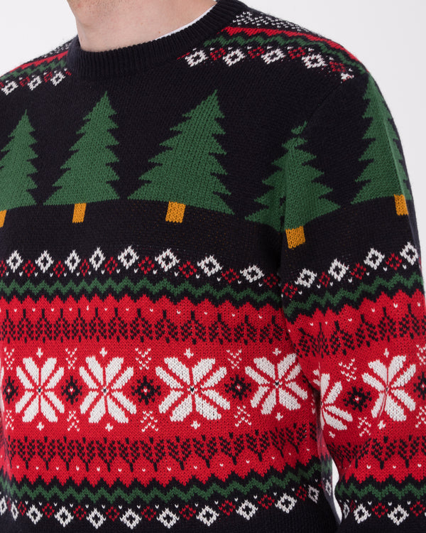 2t Tall Christmas Tree Jumper (navy)