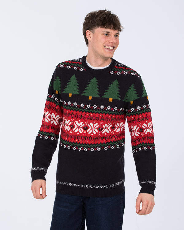 2t Tall Christmas Tree Jumper (navy)