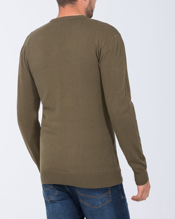 2t Austin Tall Cotton Crew Neck Jumper (khaki)