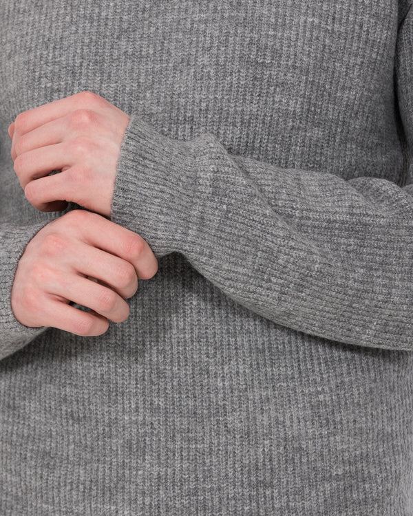 2t Farley Tall Open Collar Jumper (charcoal)