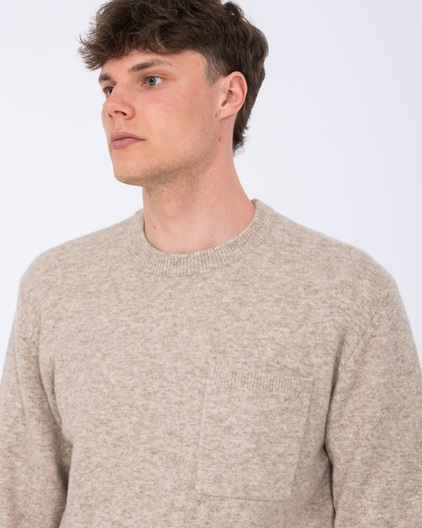 2t Finley Tall Crew Neck Pocket Jumper (oatmeal)