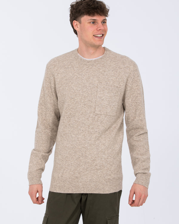 2t Finley Tall Crew Neck Pocket Jumper (oatmeal)