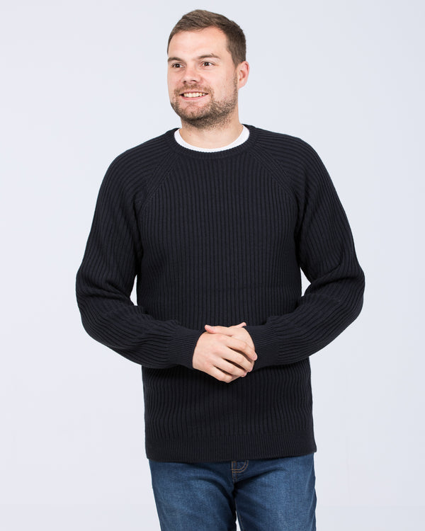 2t Harris Tall Chunky Knit Jumper (navy)