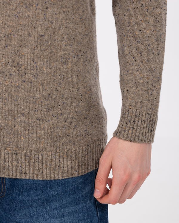 2t hoher Fair-Isle-Pullover aus Lammwoll-Blend (Marineblau)