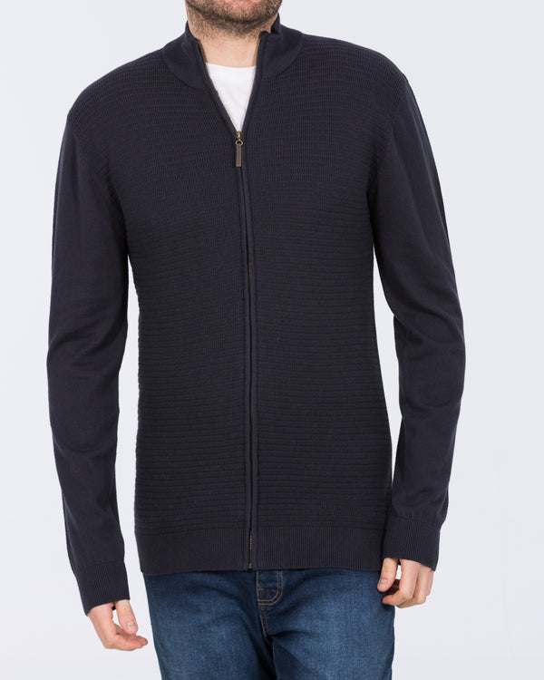 2t Tall Full Zip Up Cardigan (navy)