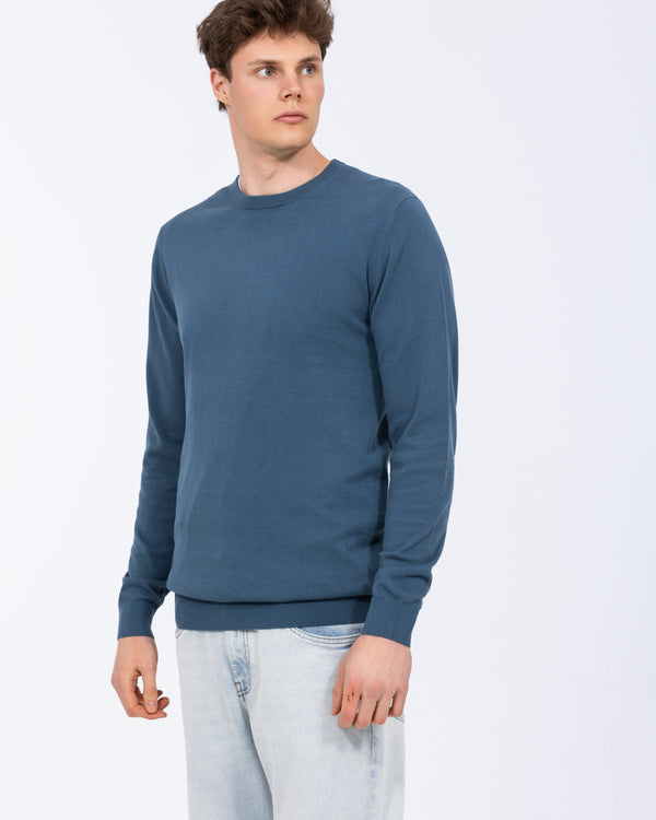 2t Austin hoher Baumwollpullover mit Rundhalsausschnitt (petrolblau)