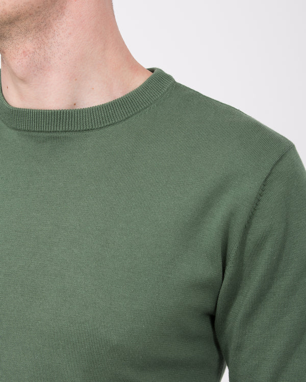 2t Austin Tall Cotton Crew Neck Jumper (sage)