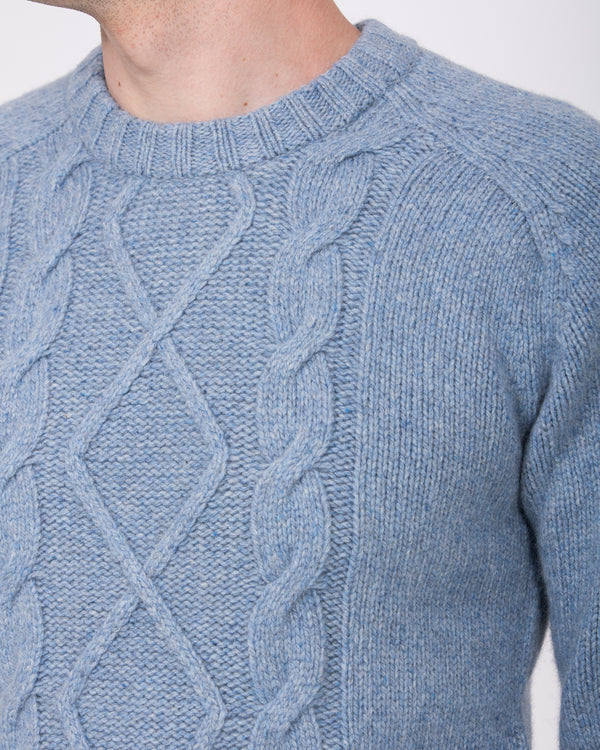 2t Lambswool Cable Knit Tall Jumper (sky)