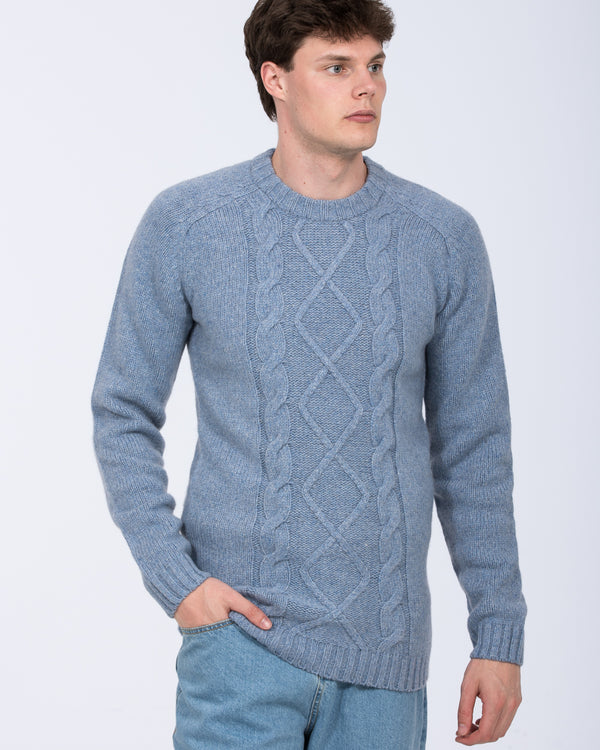 2t Lambswool Cable Knit Tall Jumper (sky)