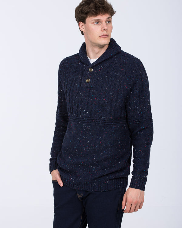 2t Connall Tall Cable Knit Jumper (navy)
