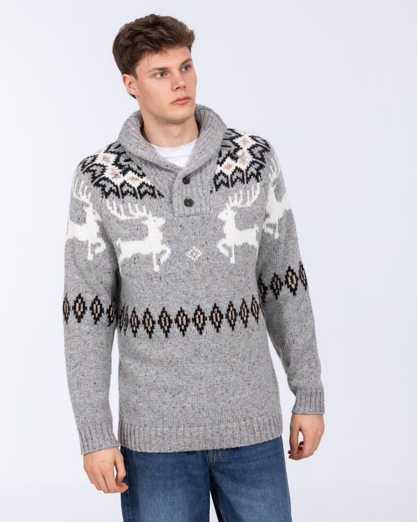 2t Connall hoher Weihnachts-Pullover (grau)