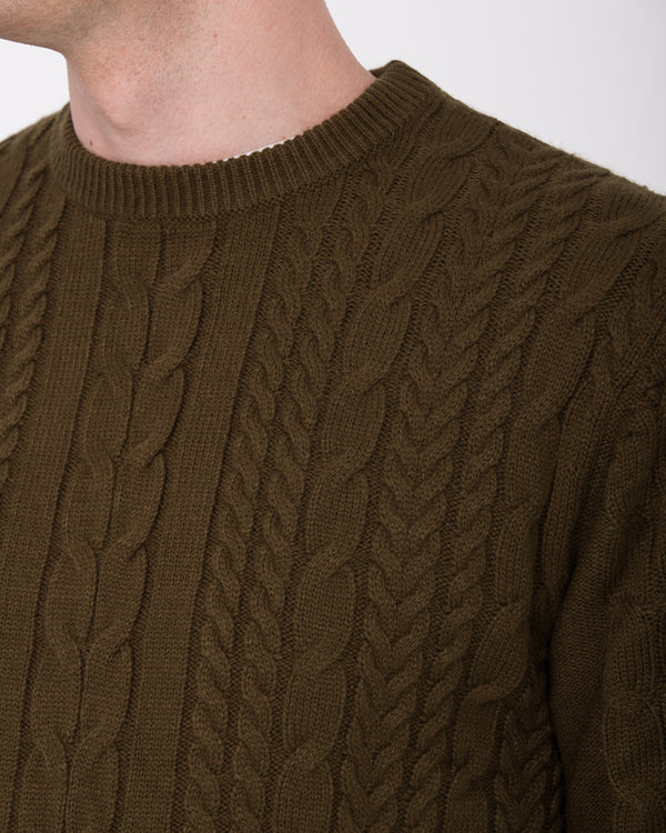 2t Henry Tall Cable Knit Jumper (khaki)