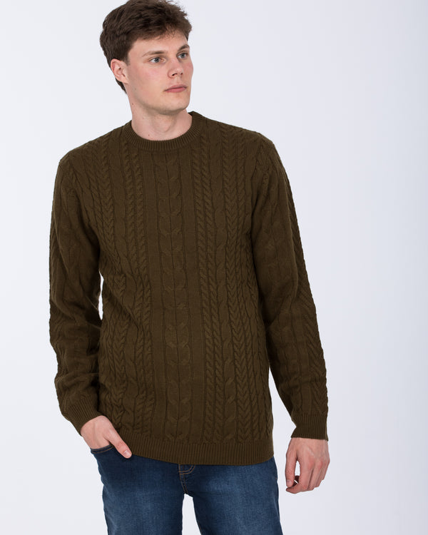 2t Henry Tall Cable Knit Jumper (khaki)
