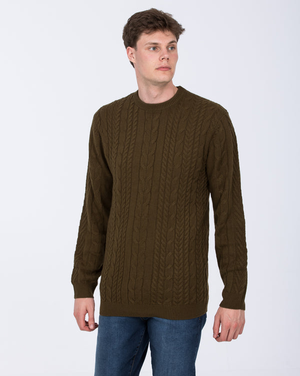 2t Henry Tall Cable Knit Jumper (khaki)