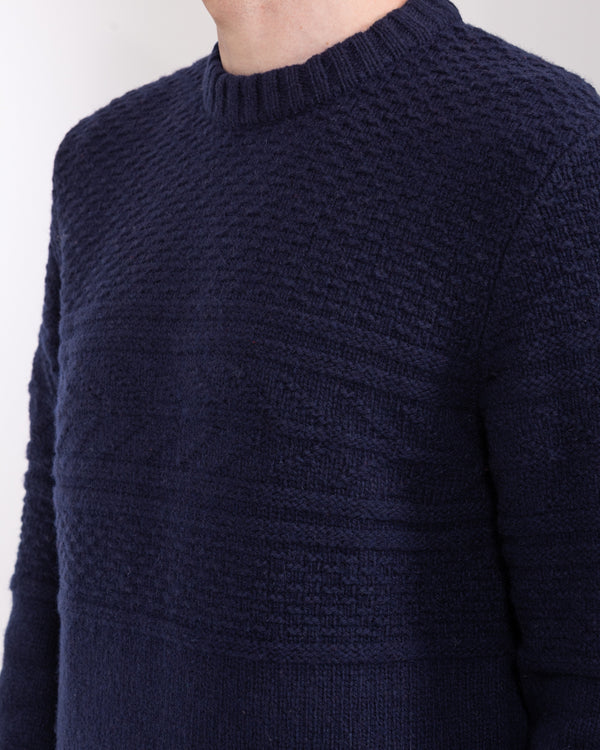 2t Tall Lambswool Blend Cable Knit Jumper (navy)