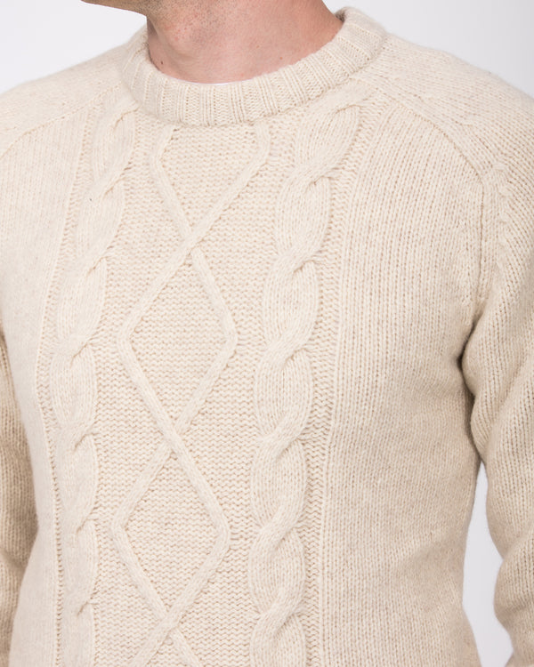 2t Lambswool Cable Knit Tall Jumper (ecru)