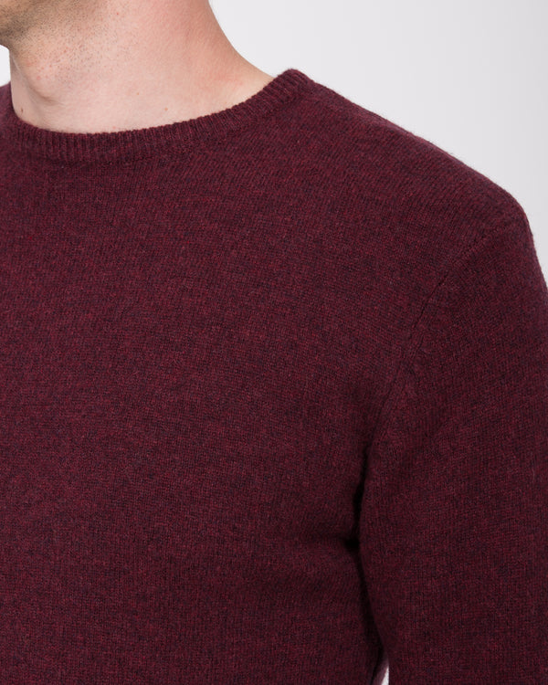 2t Lambswool Tall Crew Neck Jumper (wine)
