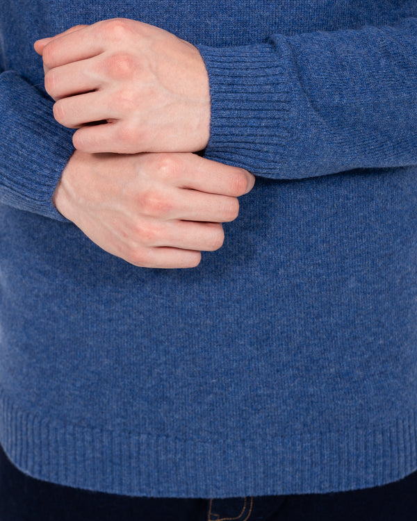 2t Lambswool Quarter Zip Tall Jumper (blue)