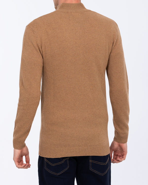 2t Lambswool Quarter Zip Tall Jumper (caramel)