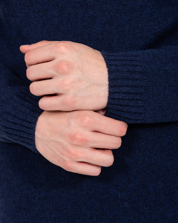 2t Tall Lambswool Roll Neck Jumper (navy)