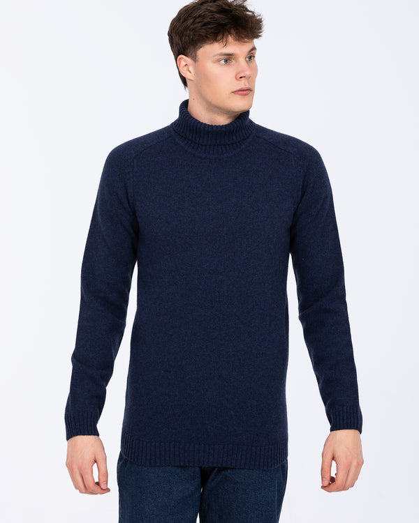 2t Tall Lambswool Roll Neck Jumper (navy)
