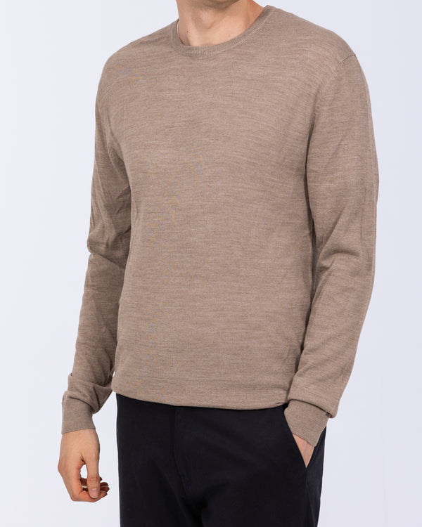 2t Tall Merino Blend Crew Neck Jumper (taupe)