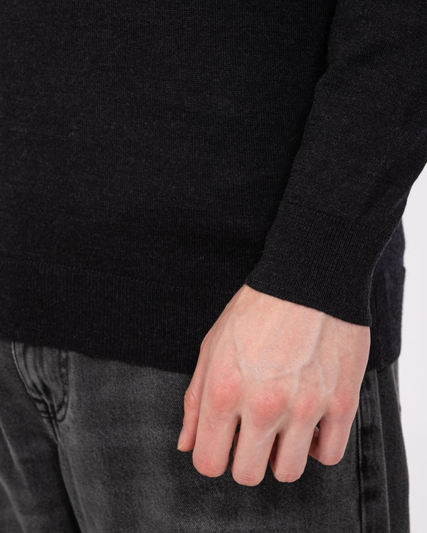 2t Tall Merino Blend Quarter Zip Jumper (black)