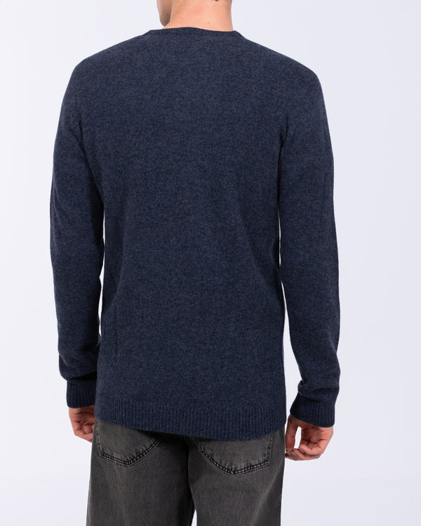 2t Tall Pure Lambswool Crew Neck Jumper (navy)