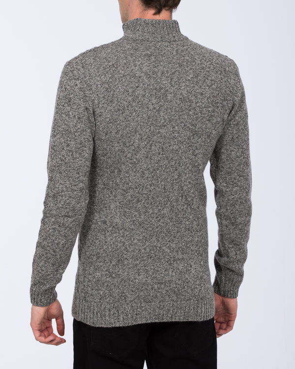 2t Tall Quarter Zip Cable Knit Jumper (grey)