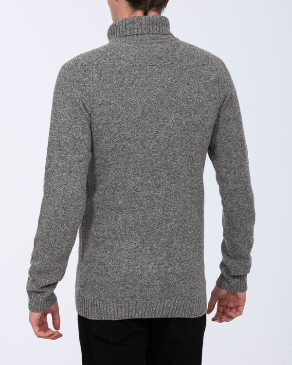 2t Tall Lambswool Roll Neck Jumper (grey marl)