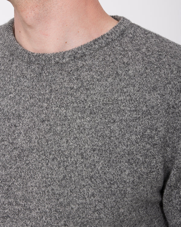 2t Lambswool Tall Crew Neck Jumper (grey marl)