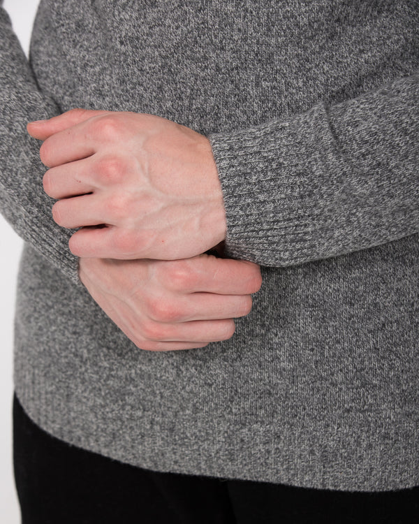 2t Lambswool Tall Crew Neck Jumper (grey marl)