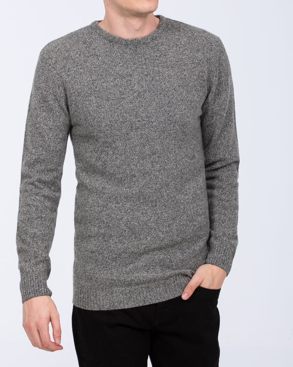 2t Lambswool Tall Crew Neck Jumper (grey marl)