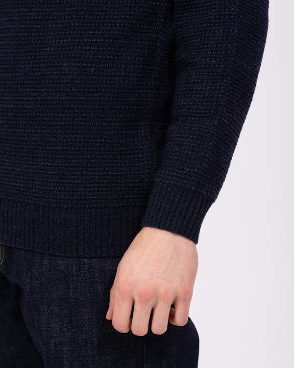 2 Jahre hoher Abbots Lambswool Strickpullover (marineblau)