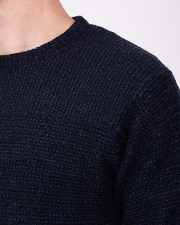 2 Jahre hoher Abbots Lambswool Strickpullover (marineblau)