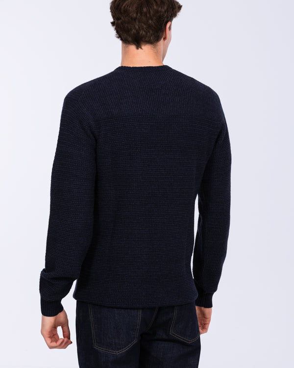 2 Jahre hoher Abbots Lambswool Strickpullover (marineblau)