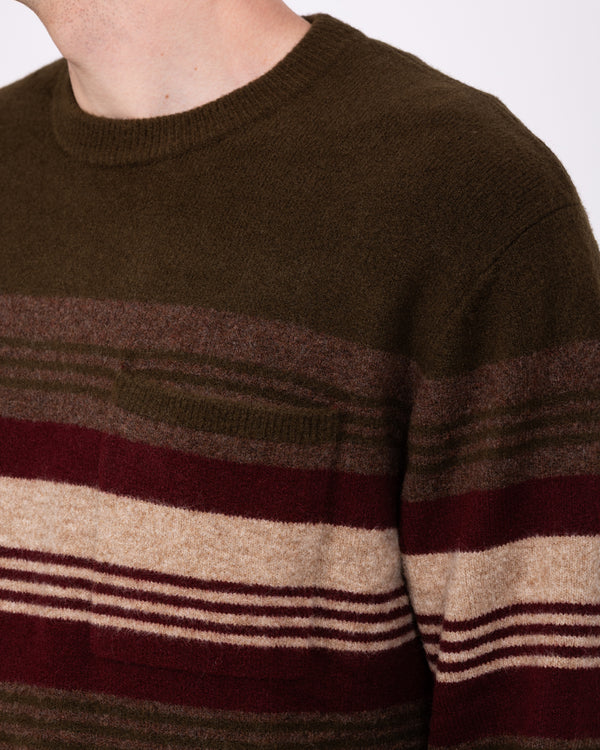 2t Cowan Tall Stripe Jumper (green stripe)
