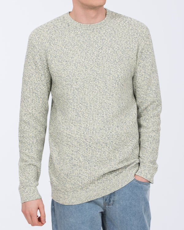 2t Xavier Tall Locker Geschnittener Pullover (weiß)