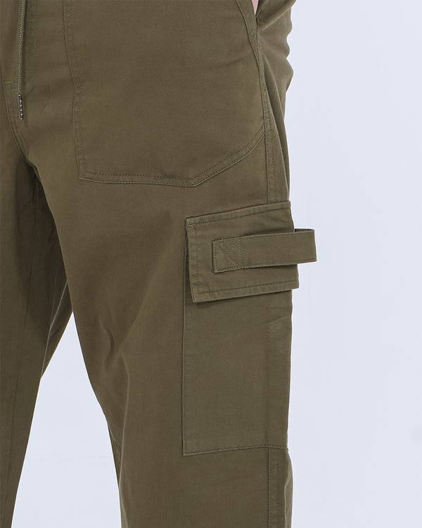 2t Jayden Regular Fit Tall Utility Cargo Trousers (khaki)