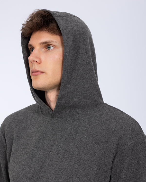 2t lange loungewear-hoodie (antraciet gemêleerd)