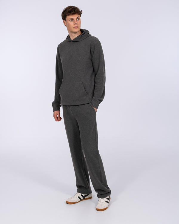 2t lange loungewear-hoodie (antraciet gemêleerd)