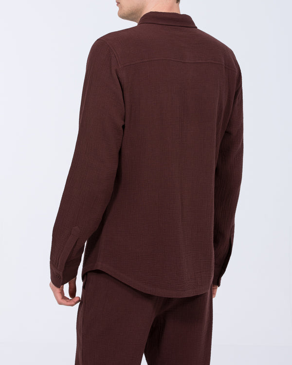 2t Tall Darius Long Sleeve Shirt (burgundy)