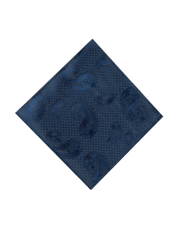 Knightsbridge Extra Long Paisley Tie Set (navy)